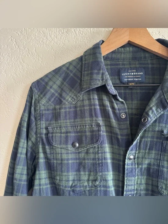 Lucky Brand | plaid button down flannel | M - Picture 3 of 5